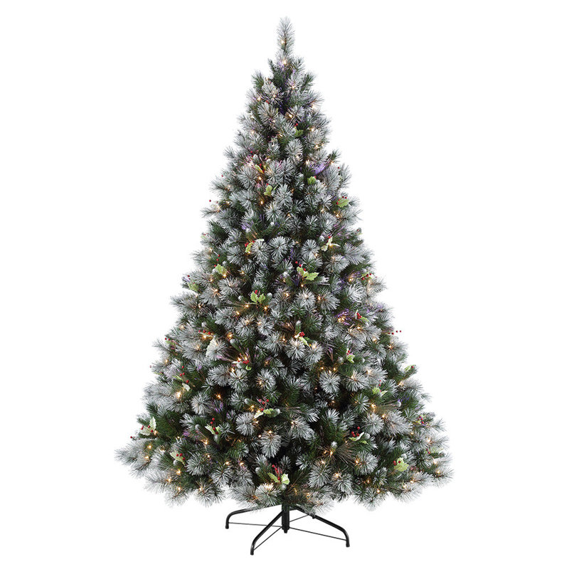 The Holiday Aisle Winter Wonderland Green Fir Artificial Christmas Tree With 250 Warm White Lights Wayfair