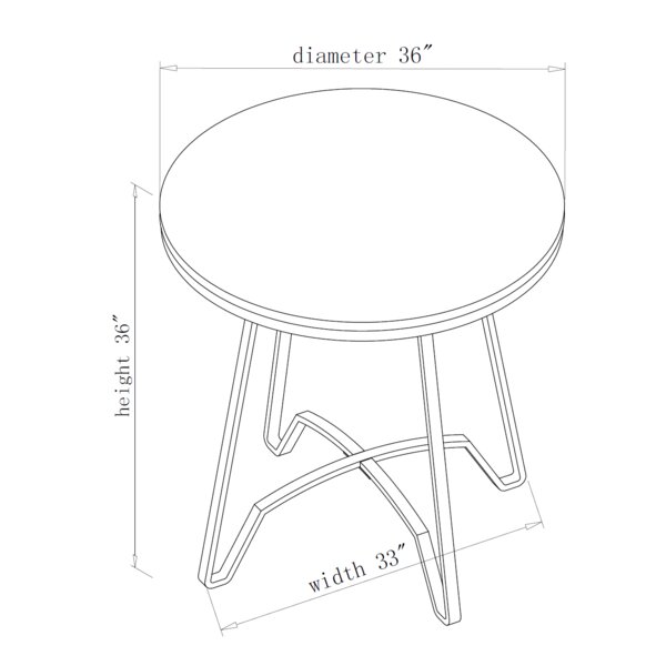 Hileman Counter Height 36'' Iron Pedestal Dining Table