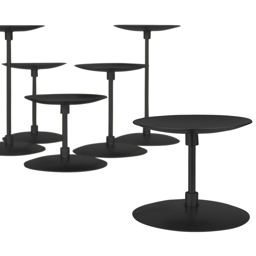 Everly Quinn Minimalist Gold Metal Pillar Candle Holders, Modern Candle