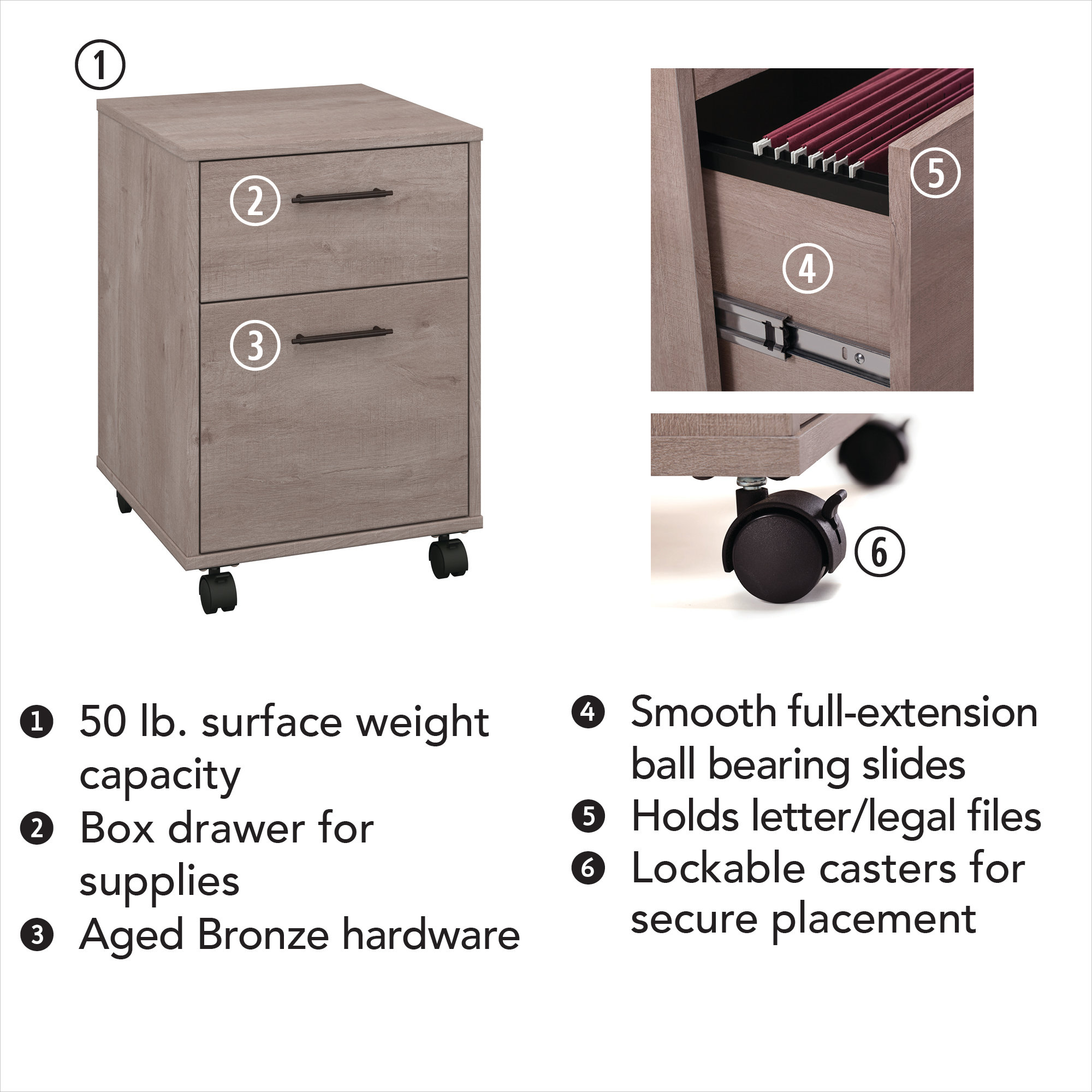 Beachcrest Home Oridatown 2 Drawer Vertical Filing Cabinet
