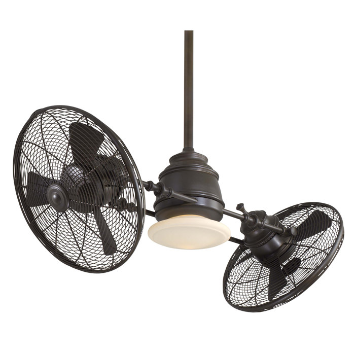 42 Vintage Gyro 3 Blade Led Ceiling Fan Light Kit Included 42 Vintage Gyro 3 Blade Led Ceiling Fan Light Kit Included