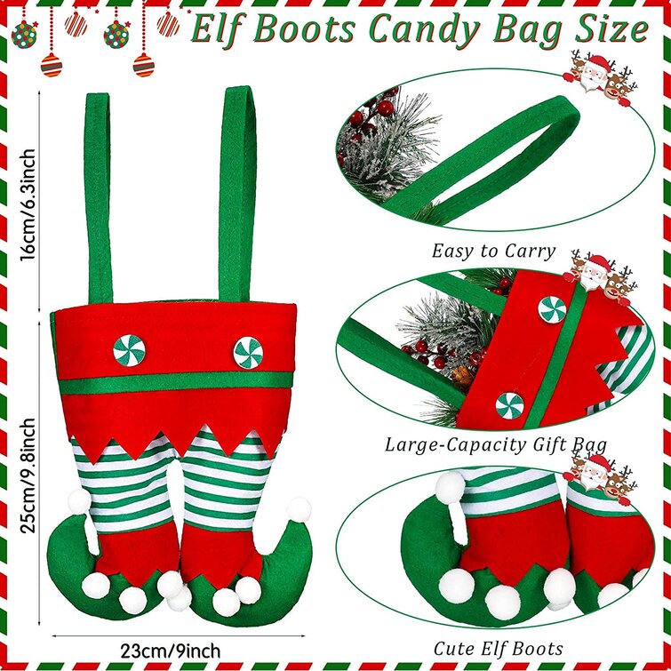 Classic Christmas Gifts Bag Elf Candy Bags Red Wine Sack Xmas Party Decoration 
