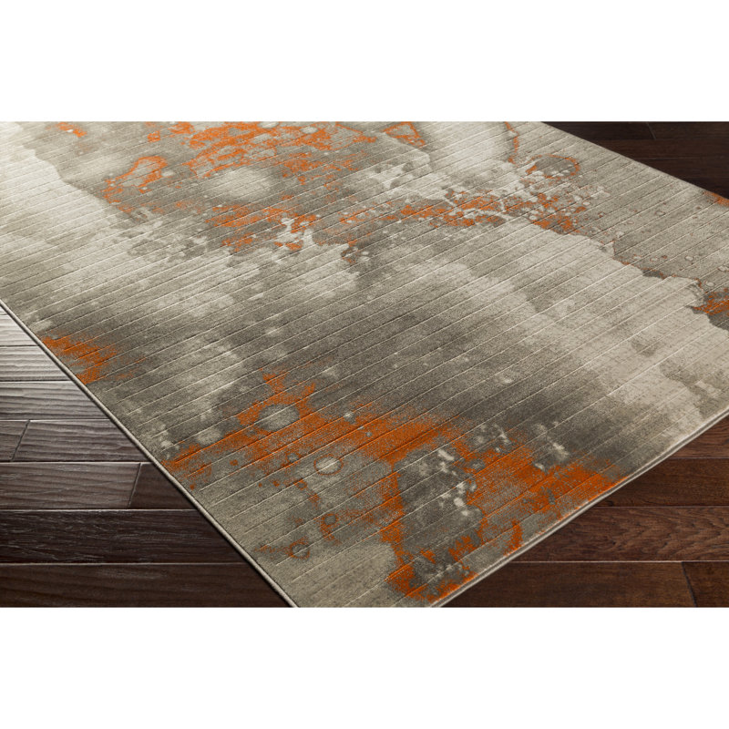 Chartwell Light Gray Burnt Orange Area Rug Allmodern Chartwell Light Gray Burnt Orange Area Rug