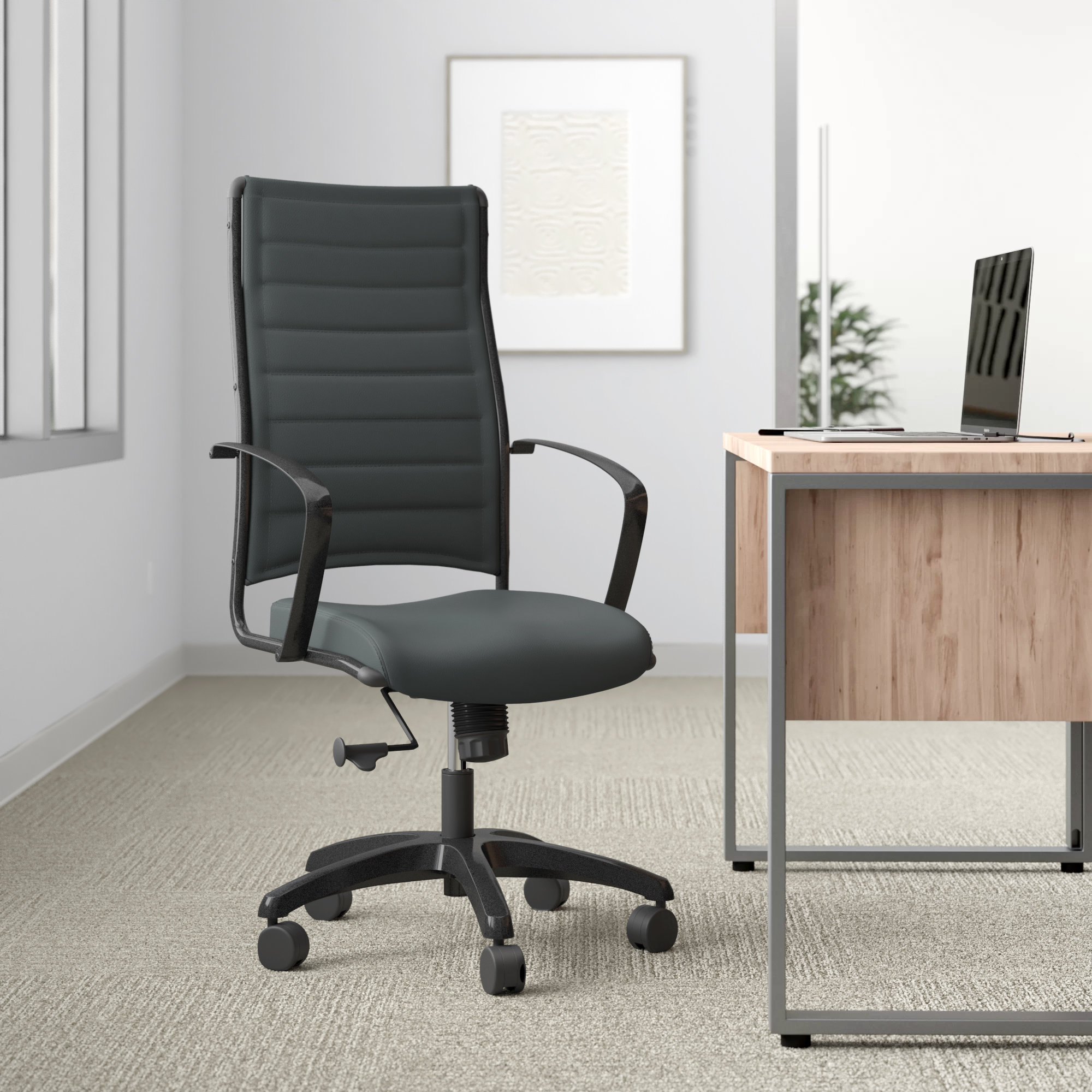 Upper Square™ Moriaty Genuine Leather Task Chair Wayfair