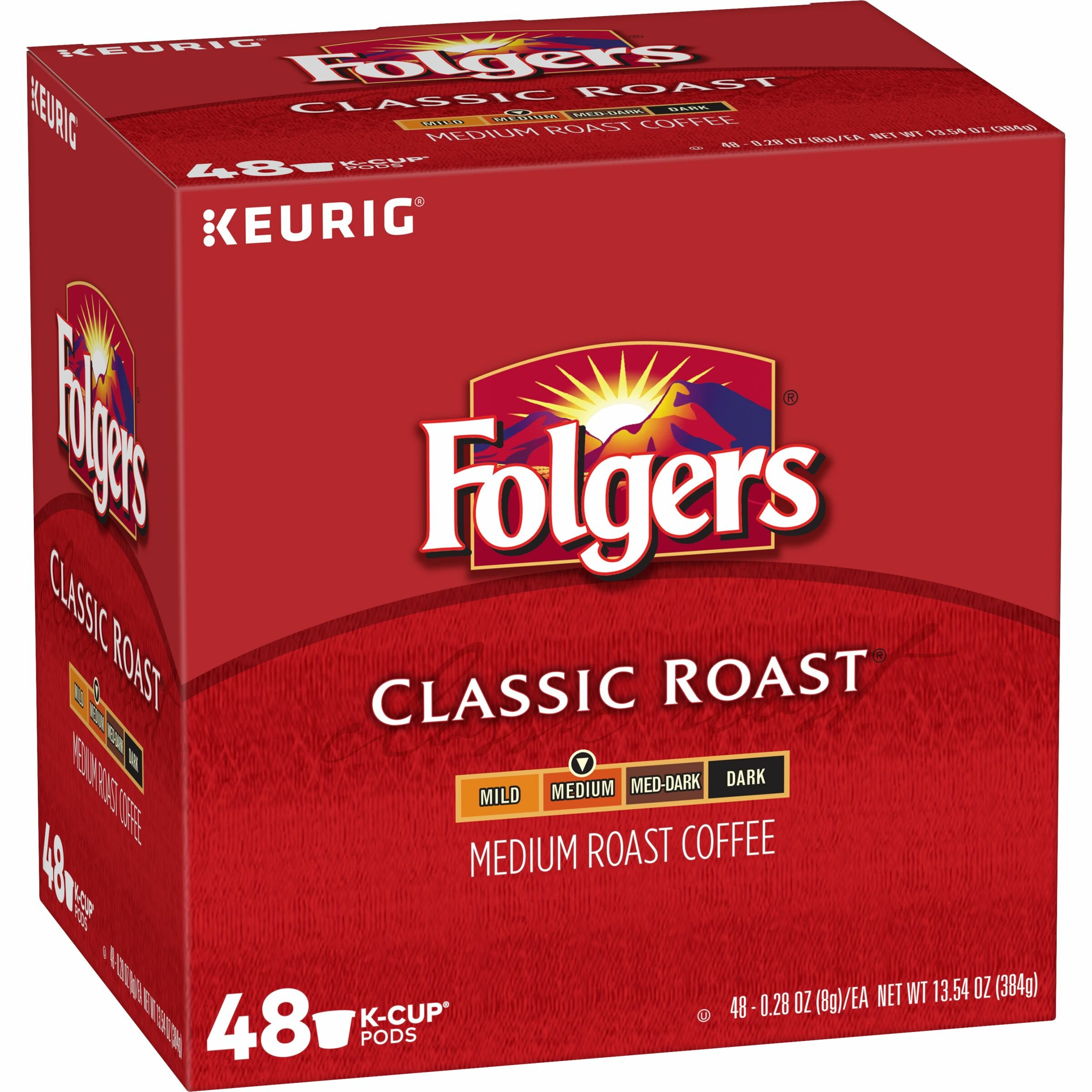 Medium Roast Coffee K Cup Pods for Keurig K Cup Brewers Folgers Classic Roast 72 Count