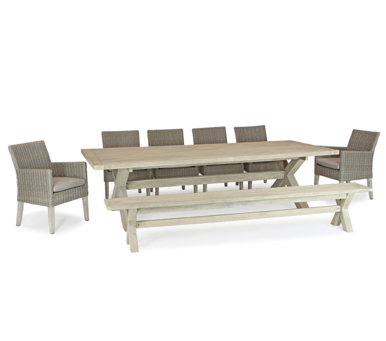 kettler uk cora rectangular 10 person 280cm long dining set with cushions wayfair co uk