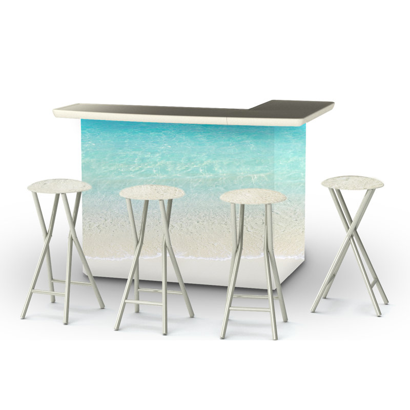 Rosecliff Heights Wayne 5 Piece Patio Bar Set Wayfair