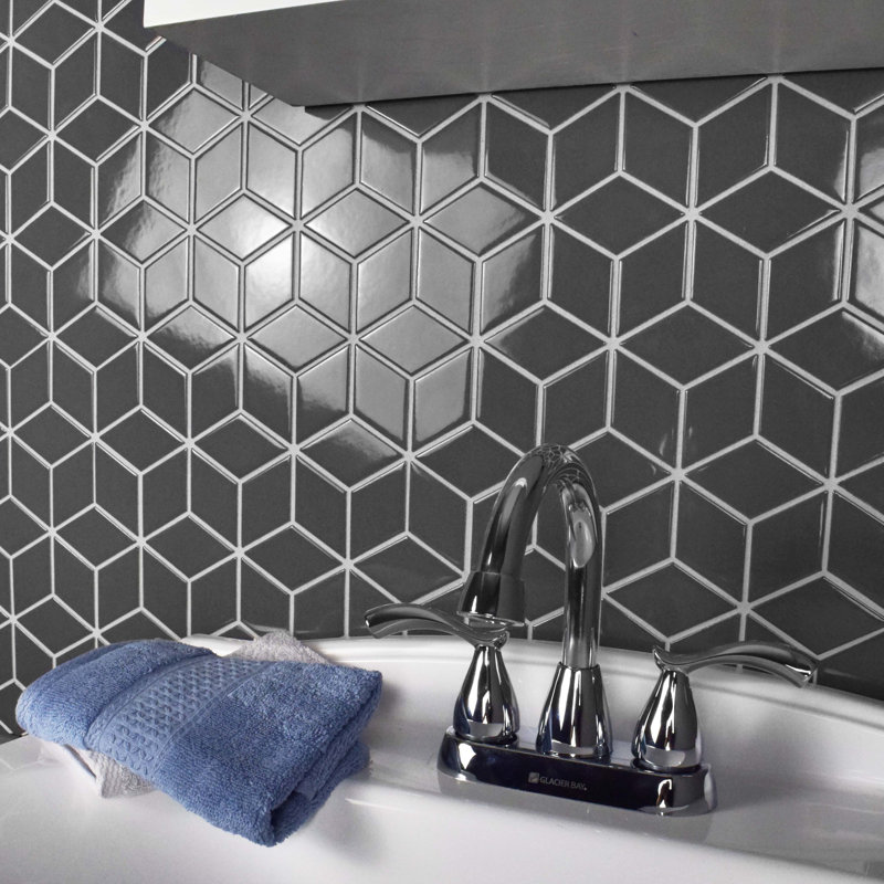 Elitetile Retro Rhombus 1 88 X 3 Porcelain Grid Mosaic Wall Floor Tile Reviews