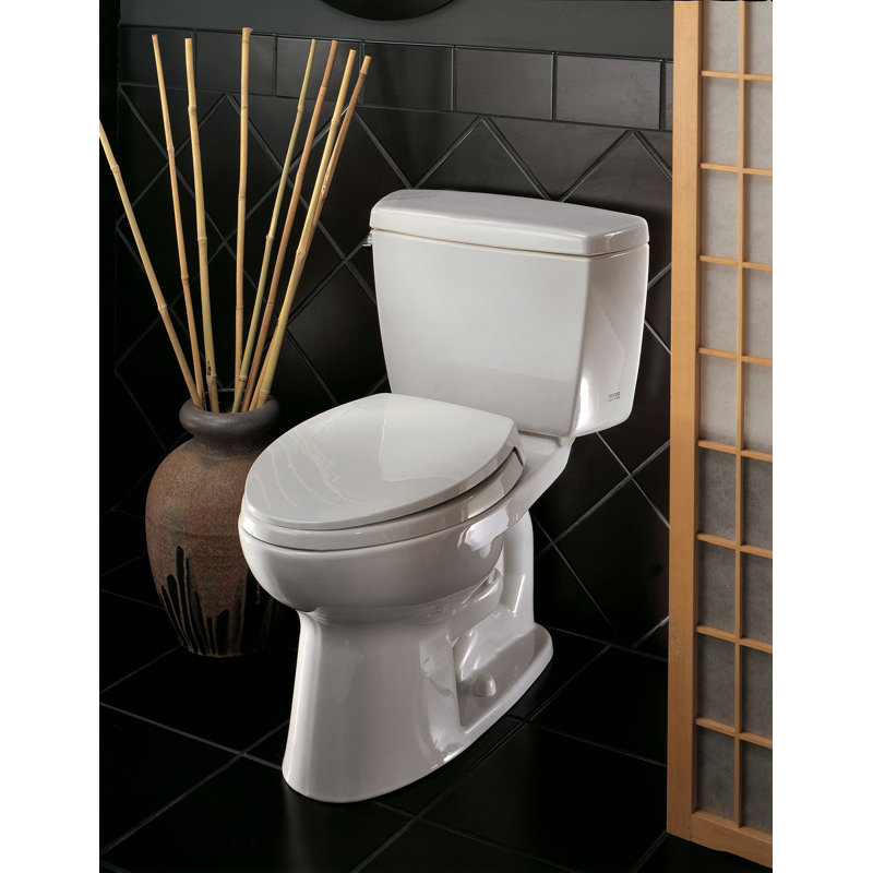 Toto Eco Drake Two Piece Elongated 1 28 Gpf Universal Height Toilet For 10 Inch Rough In With Toilet Seat Wayfair