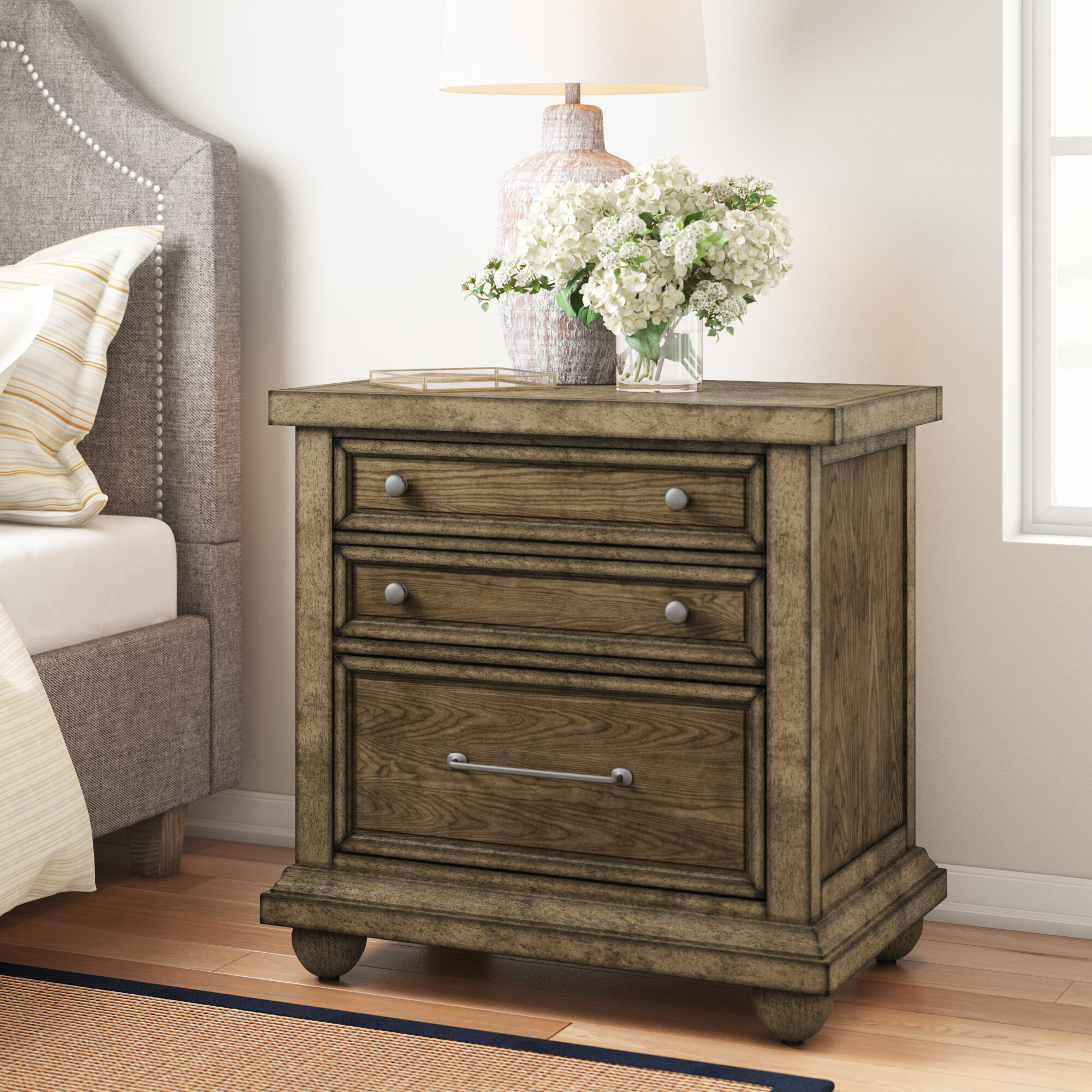 Three Posts Habersham 2 Drawer Nightstand Wayfair