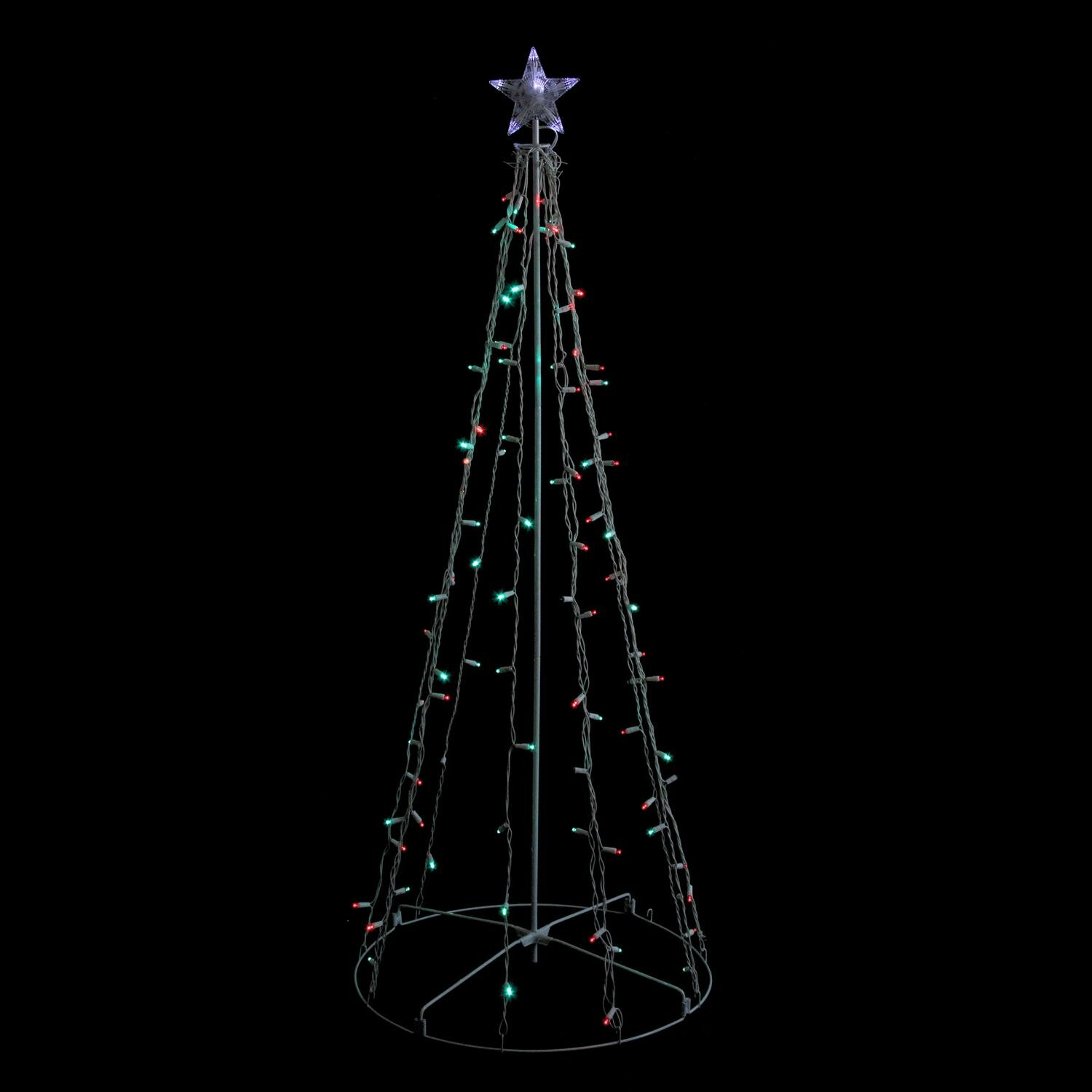 led light show cone christmas tree