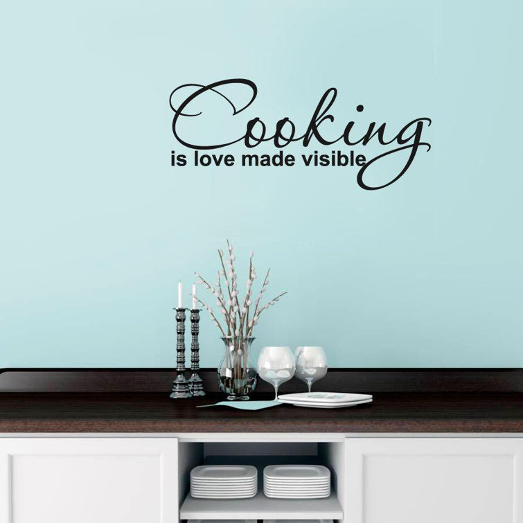 Cooking Is Love Made Visible Vinyl Wall Kitchen Words Decal Sticker Home  Decor Art