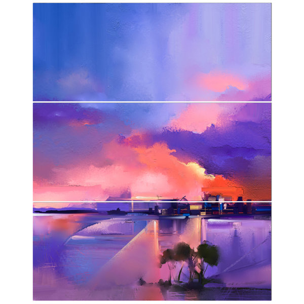 East Urban Home Orange And Purple Sky In Twilight Sunset Oil