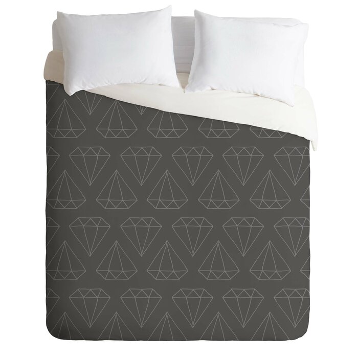 Deny Designs Wesley Bird Lightweight Diamond Print Duvet Cover