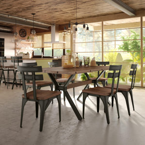 Darcelle 7 Piece Distressed Dining Set by 17 Sto..