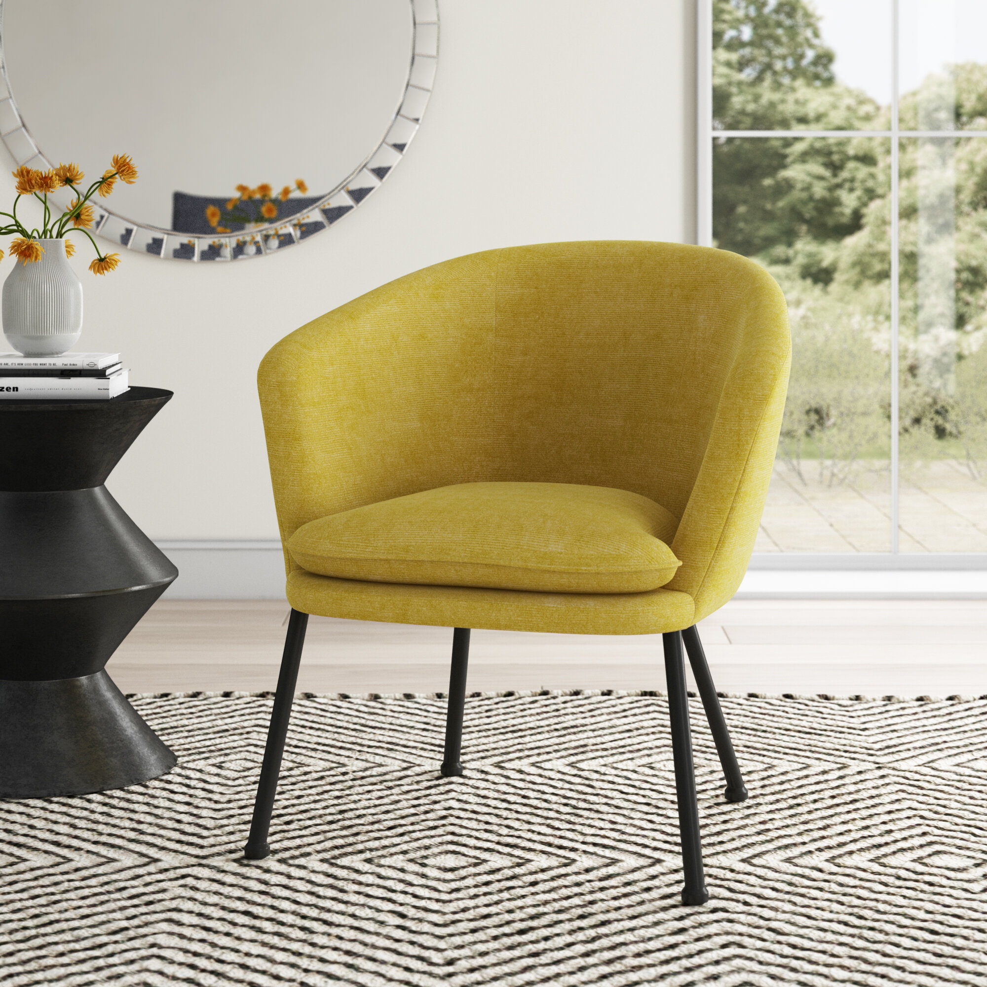 yellow accent chair wayfair