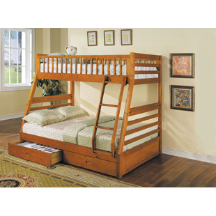 Roseanne Twin Over Full Bunk Bed with Drawers by Harriet Bee