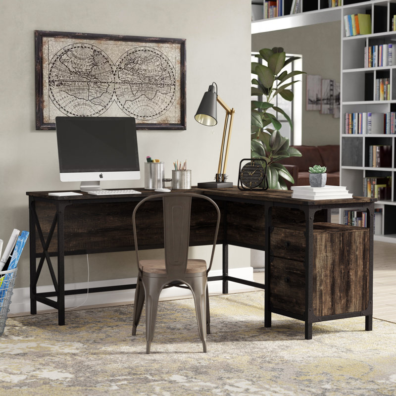 Williston Forge Ulibarri L Shape Executive Desk Reviews Wayfair
