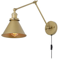Gold plug in sconce clearance