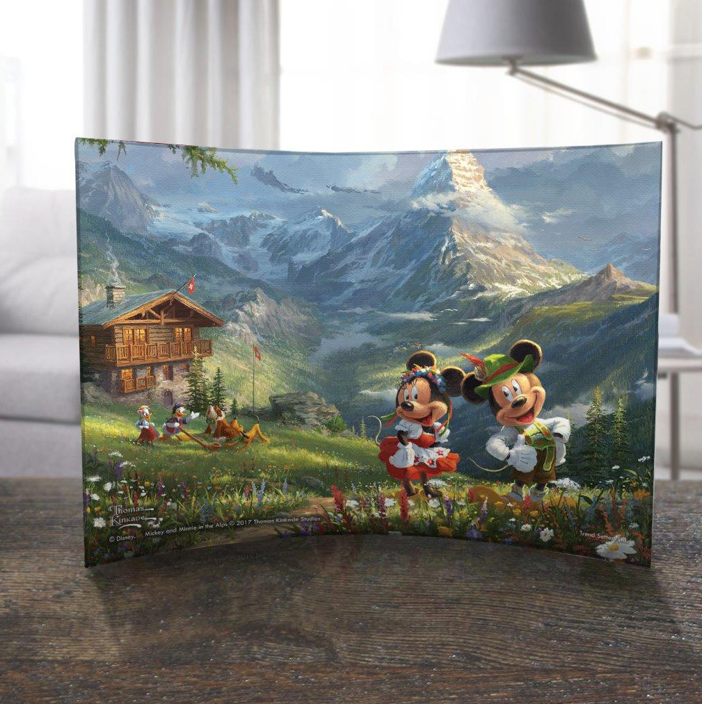 Trend Setters Disney Thomas Kinkade Mickey And Minnie Mouse Trend Setters Disney Thomas Kinkade Mickey And Minnie Mouse Switzerland Alps Decorative Plaque Wayfair