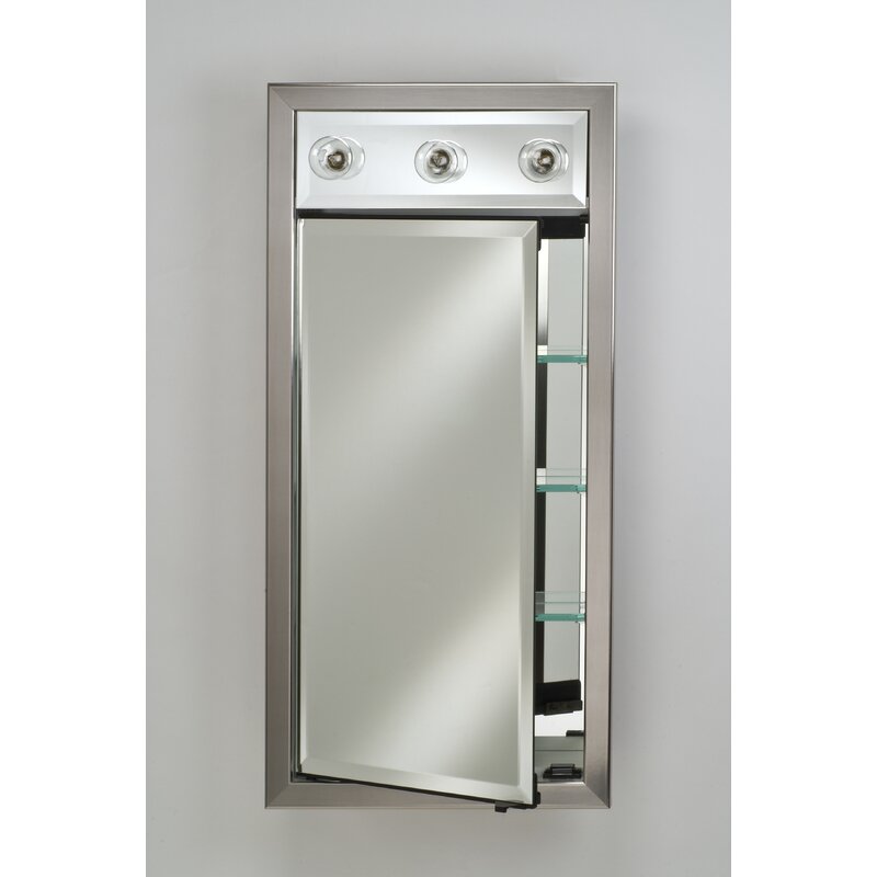 Charlton Home Holdrege Recessed Framed Medicine Cabinet With Lighting Wayfair