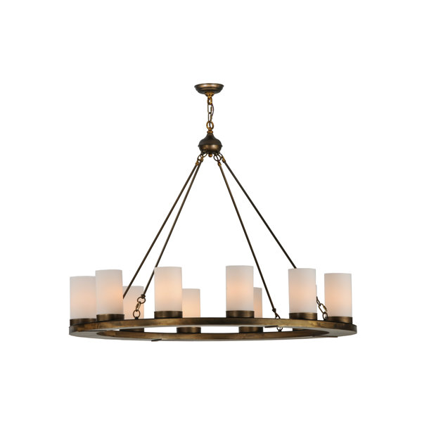 Meyda Tiffany 12 Light Unique Statement Wagon Wheel Chandelier Perigold