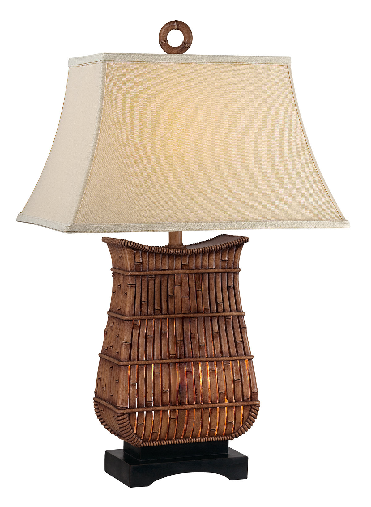 wicker bedside lamp