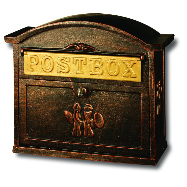 Historic Cast Aluminium Mailbox Wall Letterbox Iron Mailbox Metal 