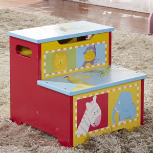 Kid's Animal Step Stool with Storage by Bellasario Collection
