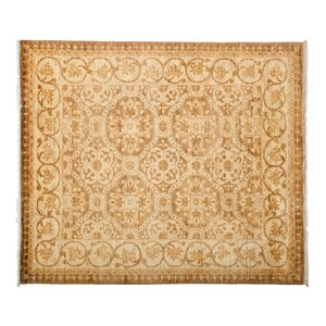 One-of-a-Kind Oushak Hand-Knotted Beige Area Rug