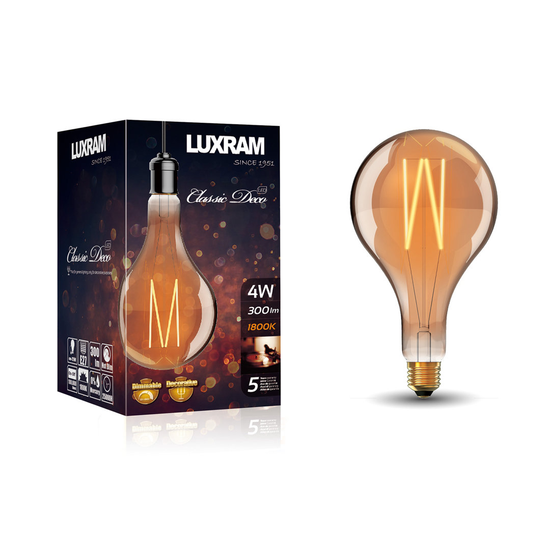 Luxram 4w E27 Led-leuchtmittel Bernstein