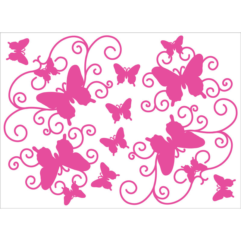 Wallpops Butterfly Scroll Ceiling Medallion Decal Wayfair Ca