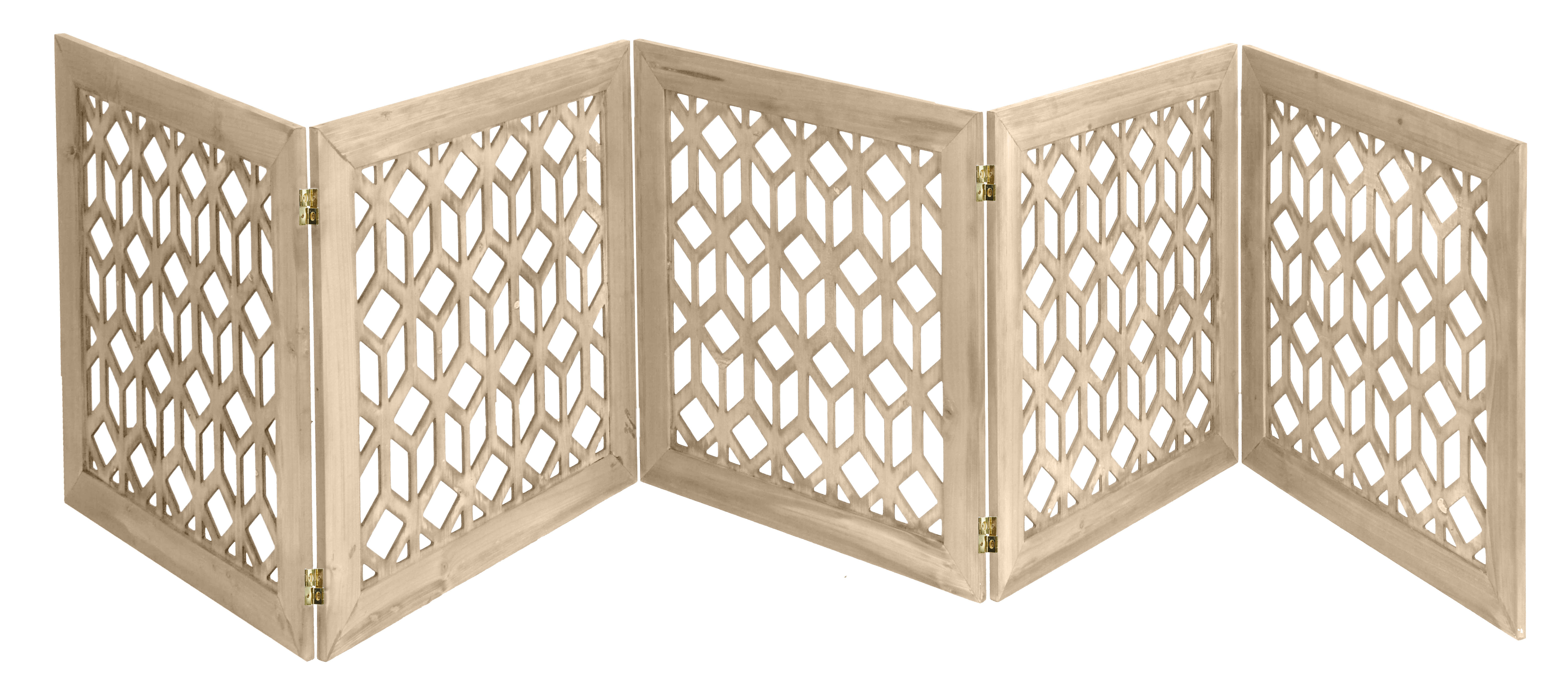 carved wood pet gate