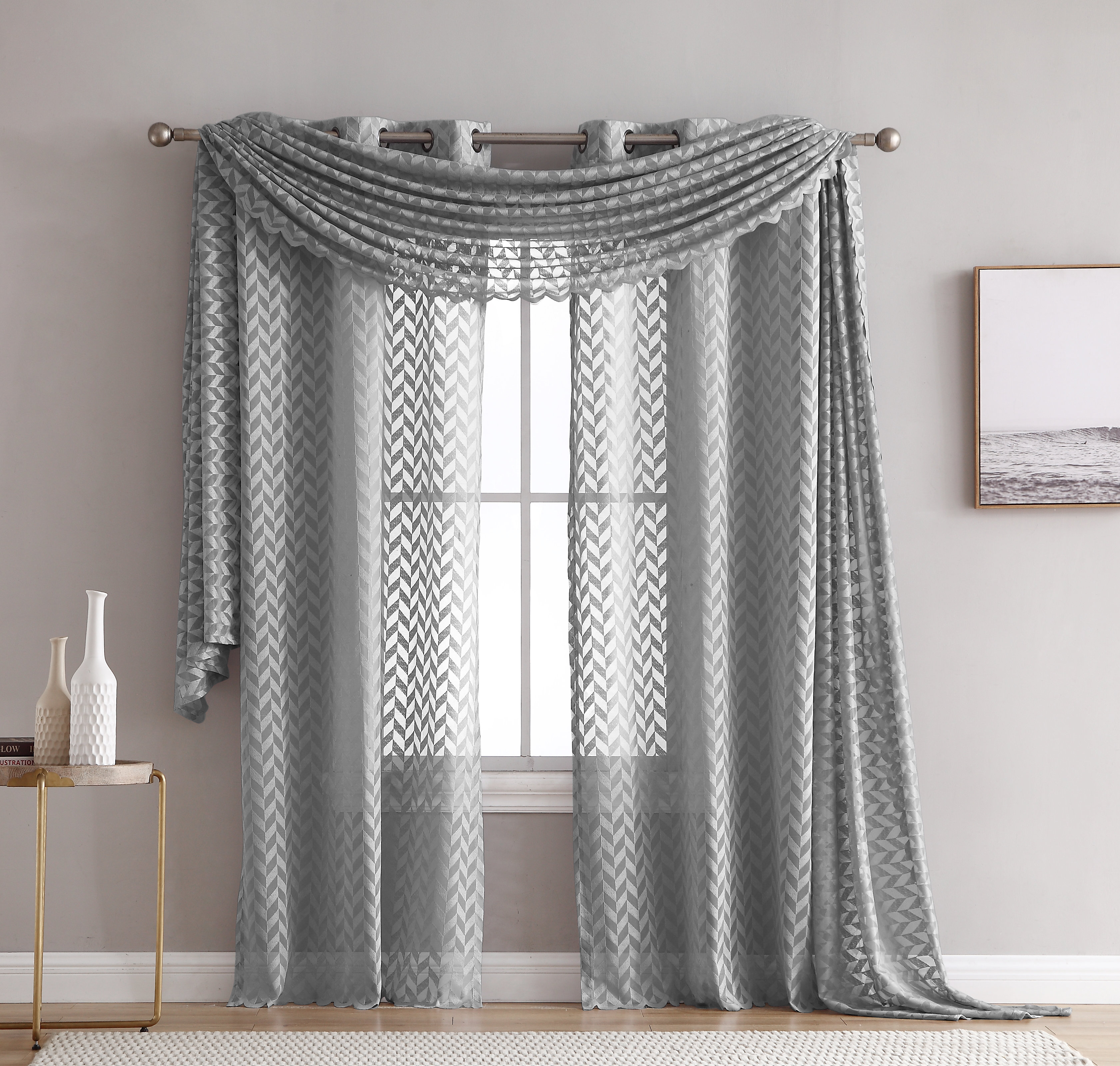 gray window scarf