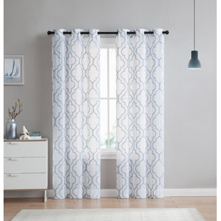 Slate Blue Sheer Curtains Wayfair