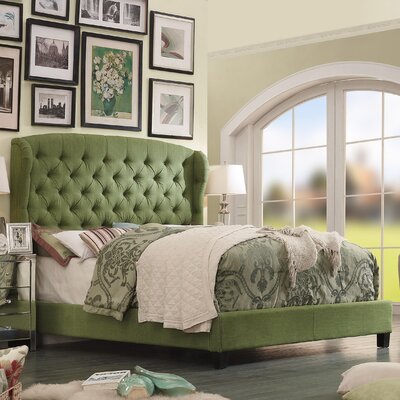 Three Posts Angelina Upholstered Panel Bed Color Natural