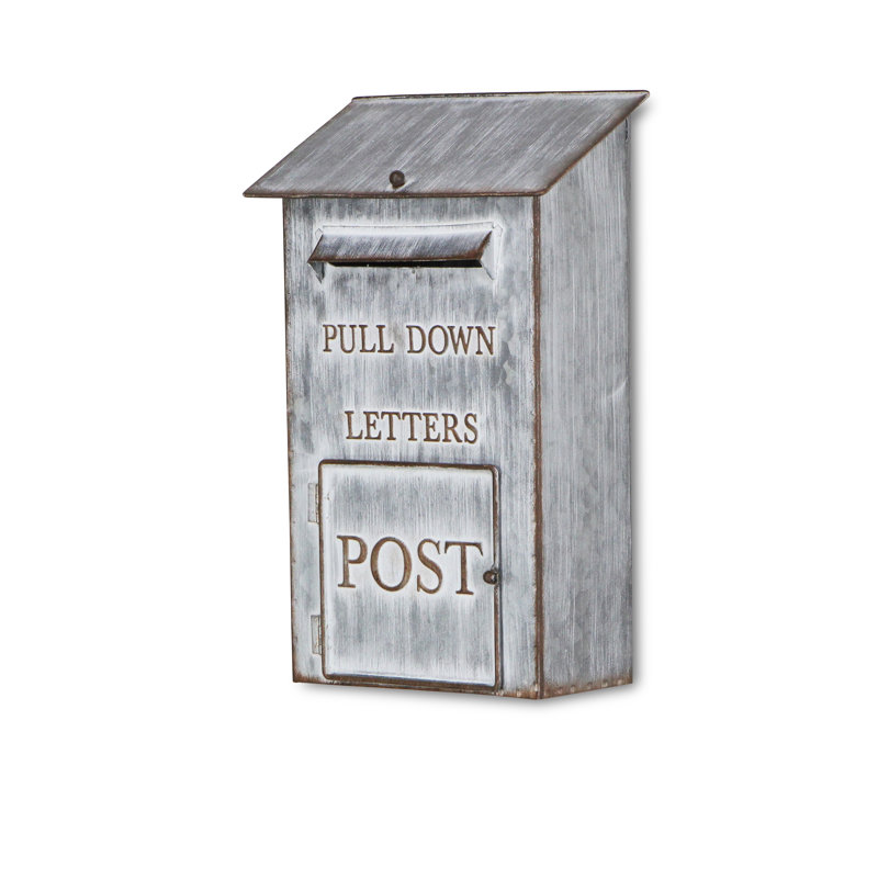 Cheungs Galvanized Metal Decorative Wall Mounted Mailbox Wayfair
