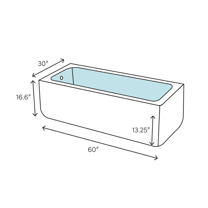 American Standard Au Dessus De Sol Baisse De 60 X 30 Tremper