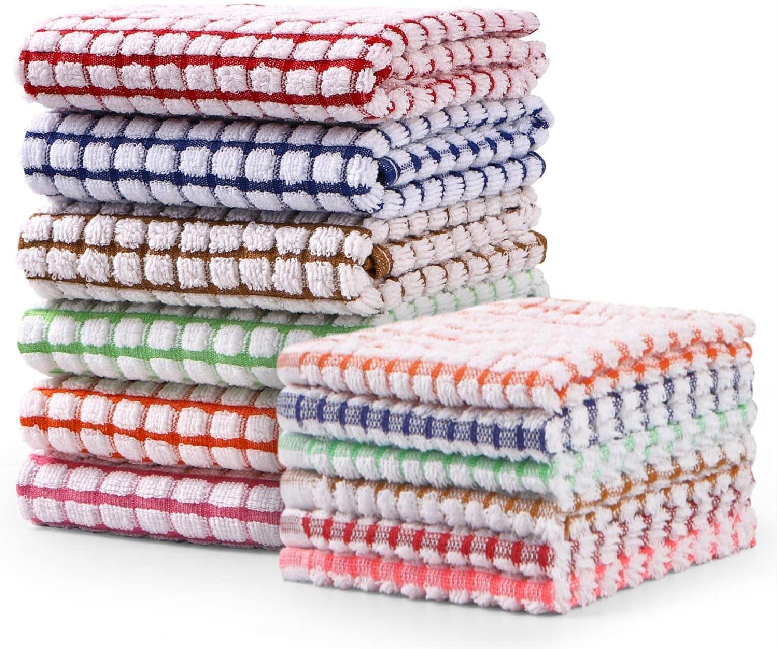 Soft Tea Terry Cotton Kitchen Dish Cloths Large Cleaning Dishcloth Dish Towels 