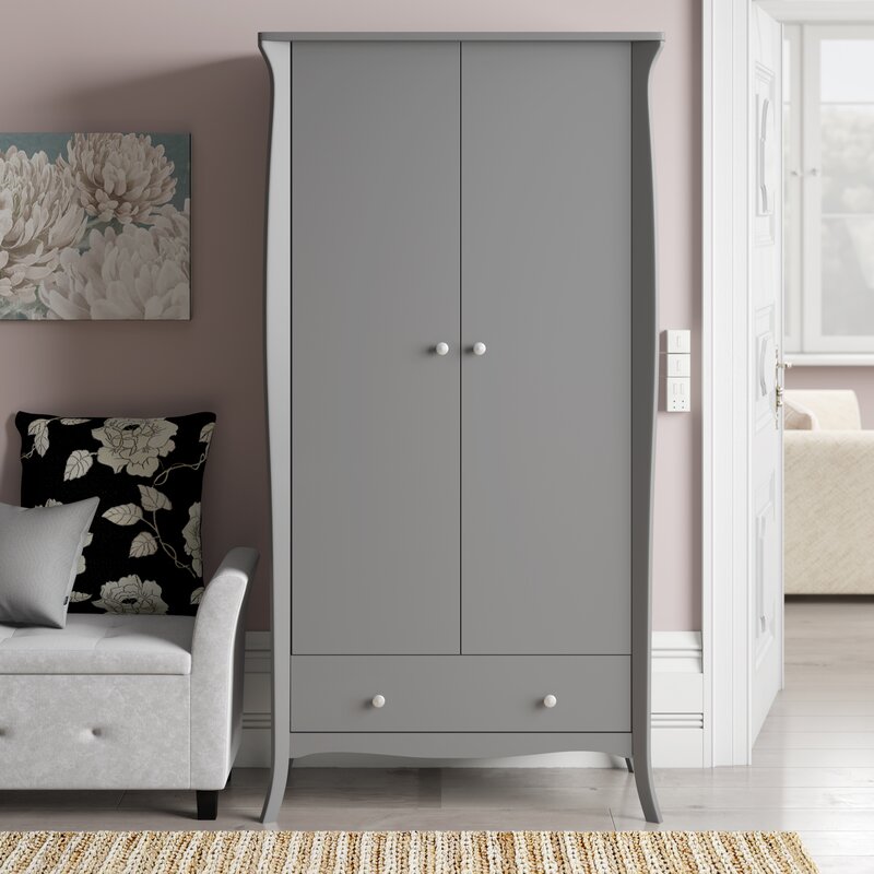 August Grove Sayer 2 Door Wardrobe Wayfair Co Uk