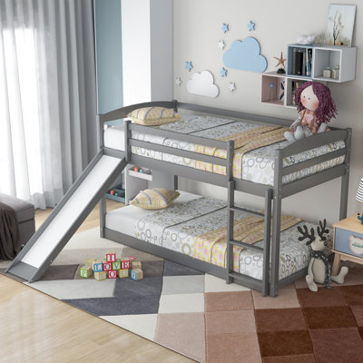 Belchertown Twin over Twin Solid Wood Standard Bunk Bed by Harriet Bee