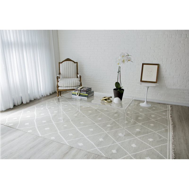 Totman Geometric Handmade Flatweave Wool Gray Area Rug Reviews Joss Main