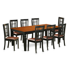 Beesley 9 Piece Rectangular Hardwood Dining Set ..