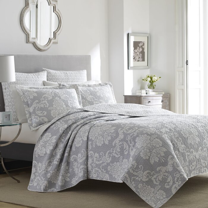 Laura Ashley Venetia Standard Cotton Reversible Quilt Set & Reviews ...