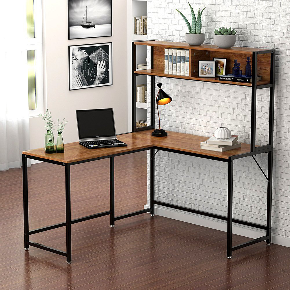 Bourdeau L Shape Computer Desk With Hutch Bourdeau L Shape Computer Desk With Hutch