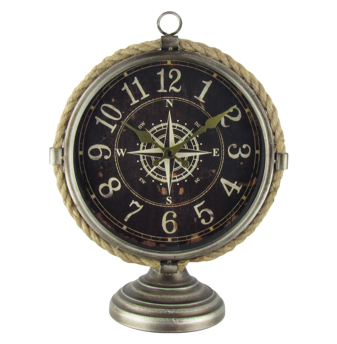 Breakwater Bay Nautical Compass Office Desk Mantle Clock Wayfair