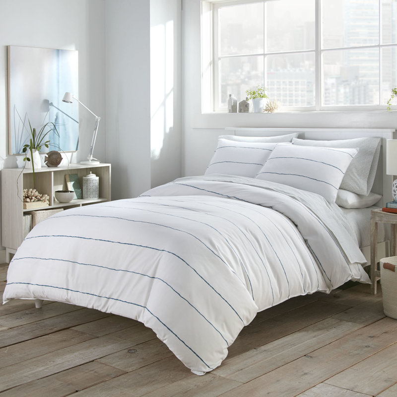 City Scene Tideline Navy Twin Comforter Set Reviews Wayfair