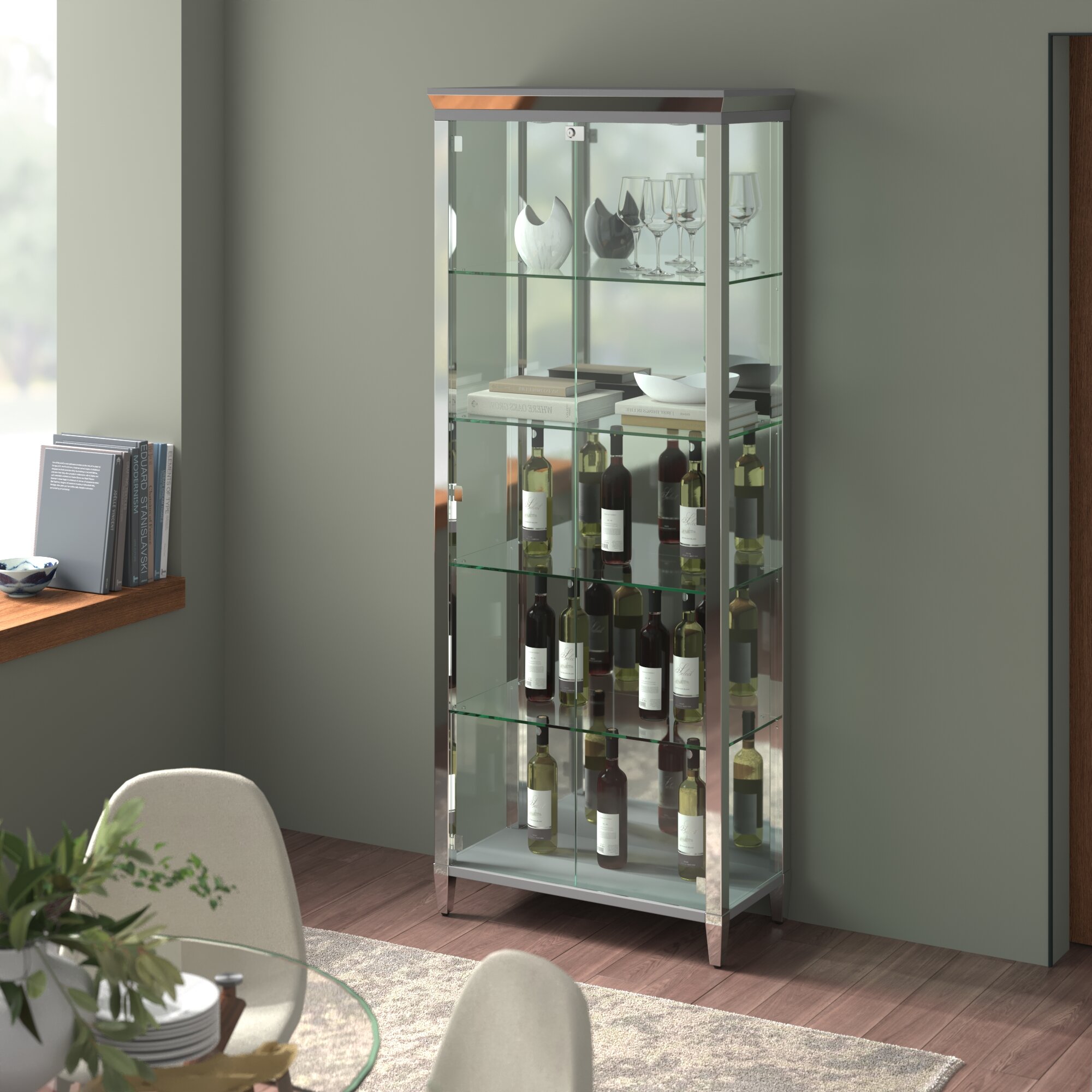 specialty lighting curio cabinet