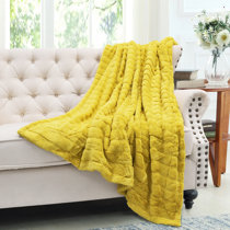 60 x 40 Fleece Blankets Kess InHouse Roberlan Super Tacky System III Yellow Orange Throw