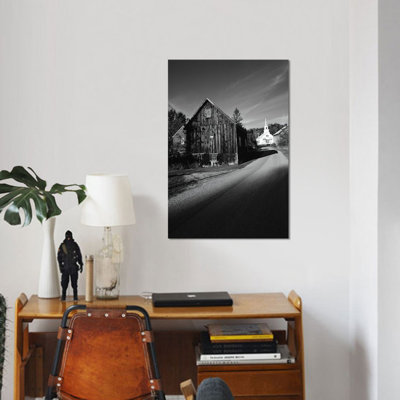 Rural Landscape In B&W, Northeast Kingdom, Vermont, USA by Walter Bibikow - Photograph Print on Canvas